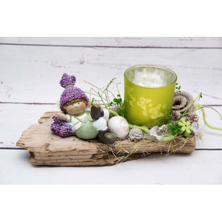 Teelicht Junge Lavendelhut